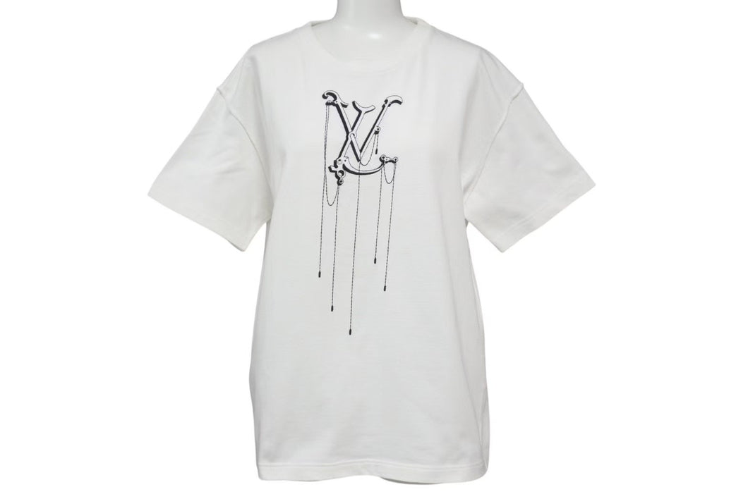 LOUIS VUITTON ルイヴィトン pendant embroidery ペンダントエンブロイダリーTシャツ ホワイト サイズ XS 美品 中古 4c073217