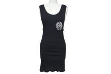 Load image into Gallery viewer, 新品未使用 CHROME HEARTS クロムハーツ タンクトップ ホースシュー ノースリーブ サイズL ブラック CH クロス コットン 中古 4c073221