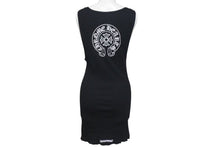 Load image into Gallery viewer, 新品未使用 CHROME HEARTS クロムハーツ タンクトップ ホースシュー ノースリーブ サイズL ブラック CH クロス コットン 中古 4c073221