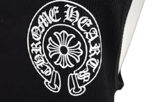 Load image into Gallery viewer, 新品未使用 CHROME HEARTS クロムハーツ タンクトップ ホースシュー ノースリーブ サイズL ブラック CH クロス コットン 中古 4c073221