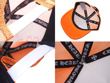 Load image into Gallery viewer, 新品未使用 CHROME HEARTS クロムハーツ トラッカーキャップ CHクロスパッチ ONE SIZE メッシュ オレンジ シルバー925 中古 4c073222