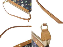Load image into Gallery viewer, LOUIS VUITTON ルイヴィトン ポシェット アクセソワール アクセサリーポーチ M92648 モノグラムマルチ 村上隆 ブラック 美品 中古 4c073223