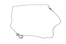 Load image into Gallery viewer, 極美品 TIFFANY&amp;Co. ティファニー エルサ ペレッティ オープン ハート ペンダント ネックレス エクストラミニ 重量約2.4g 全長約41cm 美品 中古 4c073231
