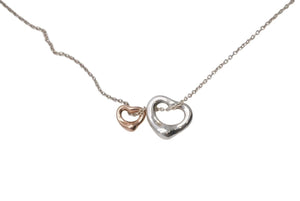 極美品 TIFFANY&Co. ティファニー エルサ ペレッティ オープン ハート ペンダント ネックレス エクストラミニ 重量約2.4g 全長約41cm 美品 中古 4c073231