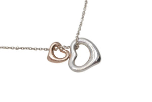 極美品 TIFFANY&Co. ティファニー エルサ ペレッティ オープン ハート ペンダント ネックレス エクストラミニ 重量約2.4g 全長約41cm 美品 中古 4c073231