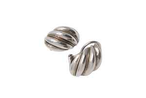 TIFFANY&Co. ティファニー ツイスト シェル コンビ イヤリング シルバー SV925 YG750 7.6g アクセサリー ジュエリー 小物 美品 中古 4c073232
