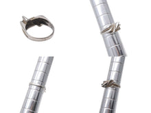 Load image into Gallery viewer, TIFFANY&amp;Co. ティファニー ツイストリボン リング 指輪 K18 シルバー925 3g サイズ10号 美品 中古 4c073233