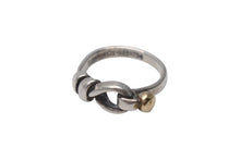 Load image into Gallery viewer, TIFFANY&amp;Co. ティファニー フックアンドアイ コンビ リング 指輪 K18 シルバー925 3g サイズ7号 美品 中古 4c073234