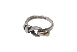 TIFFANY&Co. ティファニー フックアンドアイ コンビ リング 指輪 K18 シルバー925 3g サイズ7号 美品 中古 4c073234