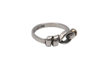 Load image into Gallery viewer, TIFFANY&amp;Co. ティファニー フックアンドアイ コンビ リング 指輪 K18 シルバー925 3g サイズ7号 美品 中古 4c073234