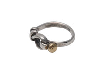 Load image into Gallery viewer, TIFFANY&amp;Co. ティファニー フックアンドアイ コンビ リング 指輪 K18 シルバー925 3g サイズ7号 美品 中古 4c073234