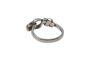 TIFFANY&Co. ティファニー フックアンドアイ コンビ リング 指輪 K18 シルバー925 3g サイズ7号 美品 中古 4c073234
