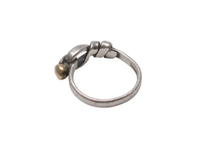 TIFFANY&Co. ティファニー フックアンドアイ コンビ リング 指輪 K18 シルバー925 3g サイズ7号 美品 中古 4c073234