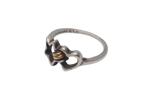 TIFFANY&Co. ティファニー スターアンドハート リング 指輪 K18 シルバー925 3g サイズ10号 美品 中古 4c073236