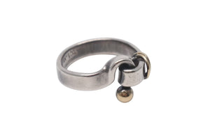 TIFFANY&Co. ティファニー フックアンドアイ コンビ リング 指輪 K18 シルバー925 4g サイズ7号 美品 中古 4c073238