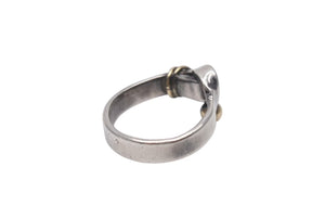 TIFFANY&Co. ティファニー フックアンドアイ コンビ リング 指輪 K18 シルバー925 4g サイズ7号 美品 中古 4c073238