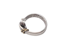 Load image into Gallery viewer, TIFFANY&amp;Co. ティファニー フックアンドアイ コンビ リング 指輪 K18 シルバー925 4g サイズ7号 美品 中古 4c073238
