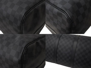 新品同様 LOUIS VUITTON ルイヴィトン キーポル バンドリエール55 ボストンバッグ N41413 ダミエグラフィット ブラック 中古 4c073245