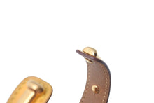 Load image into Gallery viewer, HERMES エルメス アガタ バングル イエロー レザー GP ゴールド金具 22.5g アクセサリー ジュエリー 小物 美品 中古 4c073254