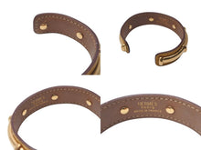 Load image into Gallery viewer, HERMES エルメス アガタ バングル イエロー レザー GP ゴールド金具 22.5g アクセサリー ジュエリー 小物 美品 中古 4c073254