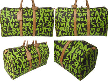 Load image into Gallery viewer, LOUIS VUITTON ルイヴィトン モノグラム グラフティ キーポル50 ボストンバッグ グリーン M93700 美品 中古 4c073258