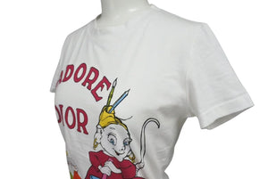 極美品 Christian Dior クリスチャンディオール 02SS SUMMER HOLIDAY 半袖Tシャツ 2A12155029 サイズ38 ガリアーノ期 ホワイト 中古 4c073264