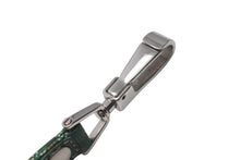 Load image into Gallery viewer, GOYARD Pet Leash, Green PVC Leather, Herringbone Pattern, Silver Hardware, Excellent Condition, Pre-Owned, Item Number 4c073269 