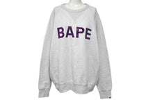 画像をギャラリービューアに読み込む, 極美品 A BATHING APE アベイシングエイプ ロゴ スウェット グレー ロゴスエット グレー サイズ L 001SWJ301007M 中古 4c073275 