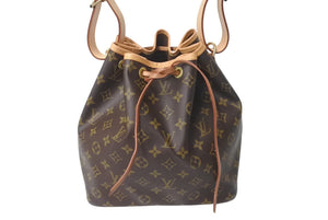 極美品 LOUIS VUITTON ルイヴィトン ショルダーバッグ プチノエ モノグラム M42226 ブラウン ゴールド金具 中古 4c073283