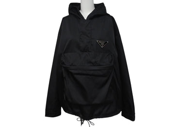 未使用 PRADA プラダ ナイロンジャケット トライアングルロゴ SGB407S201I18 ナイロン ブラック サイズS 中古 4c073284 