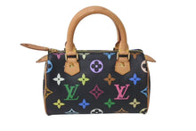Load image into Gallery viewer, 極美品 LOUIS VUITTON ルイヴィトン ミニスピーディ ハンドバッグ M92644 モノグラムマルチカラー ブラック ゴールド金具 村上隆 中古 4c073285