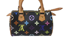 Load image into Gallery viewer, 極美品 LOUIS VUITTON ルイヴィトン ミニスピーディ ハンドバッグ M92644 モノグラムマルチカラー ブラック ゴールド金具 村上隆 中古 4c073285