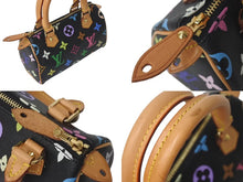 Load image into Gallery viewer, 極美品 LOUIS VUITTON ルイヴィトン ミニスピーディ ハンドバッグ M92644 モノグラムマルチカラー ブラック ゴールド金具 村上隆 中古 4c073285
