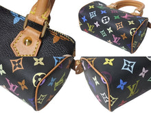 Load image into Gallery viewer, 極美品 LOUIS VUITTON ルイヴィトン ミニスピーディ ハンドバッグ M92644 モノグラムマルチカラー ブラック ゴールド金具 村上隆 中古 4c073285