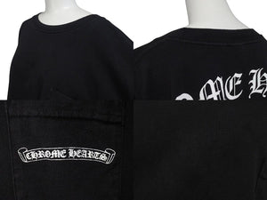 CHROME HEARTS クロムハーツ 長袖Ｔシャツ サイズXXL アーチロゴ CHプラス プリント ブラック ホワイト コットン 美品 中古 4c073289
