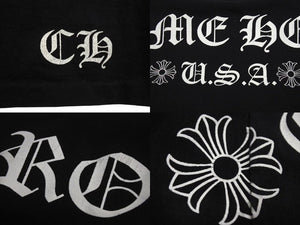 CHROME HEARTS クロムハーツ 長袖Ｔシャツ サイズXXL アーチロゴ CHプラス プリント ブラック ホワイト コットン 美品 中古 4c073289
