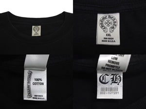 CHROME HEARTS クロムハーツ 長袖Ｔシャツ サイズXXL アーチロゴ CHプラス プリント ブラック ホワイト コットン 美品 中古 4c073289