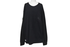 CHROME HEARTS クロムハーツ クロスプリント ロングスリーブＴシャツ ロゴ コットン ブラック XXL 美品 中古 4c073291