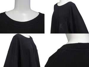 CHROME HEARTS クロムハーツ クロスプリント ロングスリーブＴシャツ ロゴ コットン ブラック XXL 美品 中古 4c073291