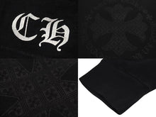Load image into Gallery viewer, CHROME HEARTS クロムハーツ クロスプリント ロングスリーブＴシャツ ロゴ コットン ブラック XXL 美品 中古 4c073291