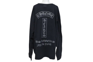 CHROME HEARTS クロムハーツ ホースシュー Tバー ロングスリーブＴシャツ ロゴ コットン ブラック XXL 美品 中古 4c073292