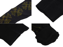 Load image into Gallery viewer, CHROME HEARTS クロムハーツ クロスプリント ロングスリーブＴシャツ ロゴ コットン ブラック ゴールド XXL 美品 中古 4c073293