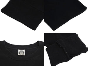 CHROME HEARTS クロムハーツ クロスプリント ロングスリーブＴシャツ ロゴ コットン ブラック ゴールド XXL 美品 中古 4c073293