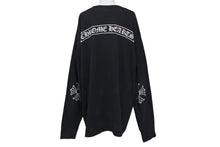 Load image into Gallery viewer, CHROME HEARTS クロムハーツ スター クロスプリント ロングスリーブＴシャツ ロゴ コットン ブラック XXL 美品 中古 4c073294