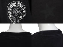Load image into Gallery viewer, CHROME HEARTS クロムハーツ スター クロスプリント ロングスリーブＴシャツ ロゴ コットン ブラック XXL 美品 中古 4c073294