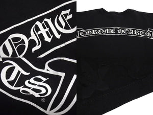 CHROME HEARTS クロムハーツ スター クロスプリント ロングスリーブＴシャツ ロゴ コットン ブラック XXL 美品 中古 4c073294