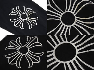 CHROME HEARTS クロムハーツ スター クロスプリント ロングスリーブＴシャツ ロゴ コットン ブラック XXL 美品 中古 4c073294