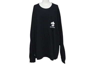 CHROME HEARTS クロムハーツ BSフレア プリント ロンT 長袖Tシャツ 95024 コットン ブラック ホワイト サイズXXL 美品 中古 4c073295