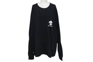 CHROME HEARTS クロムハーツ BSフレア プリント ロンT 長袖Tシャツ 95024 コットン ブラック ホワイト サイズXXL 美品 中古 4c073295