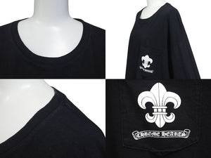 CHROME HEARTS クロムハーツ BSフレア プリント ロンT 長袖Tシャツ 95024 コットン ブラック ホワイト サイズXXL 美品 中古 4c073295